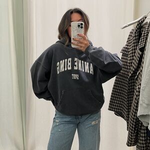 Anine Bing grey Graphic Hoodie